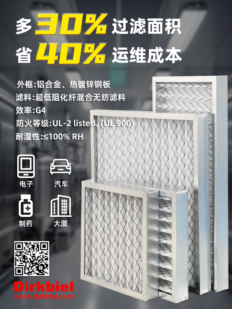 G4金属框过滤器 低阻过滤器
